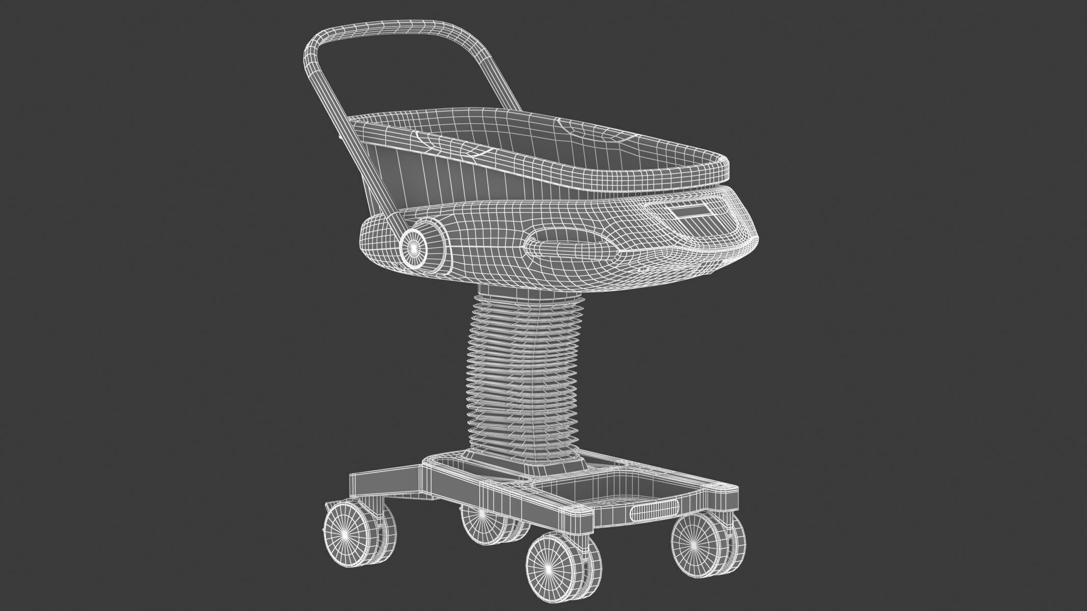 Medical Baby Crib New Born 3D model_22