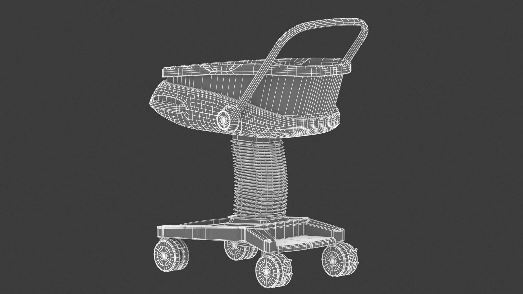 Medical Baby Crib New Born 3D model_26