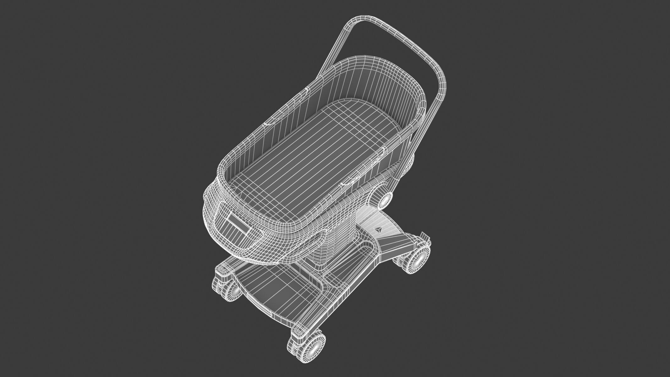Medical Baby Crib New Born 3D model_28