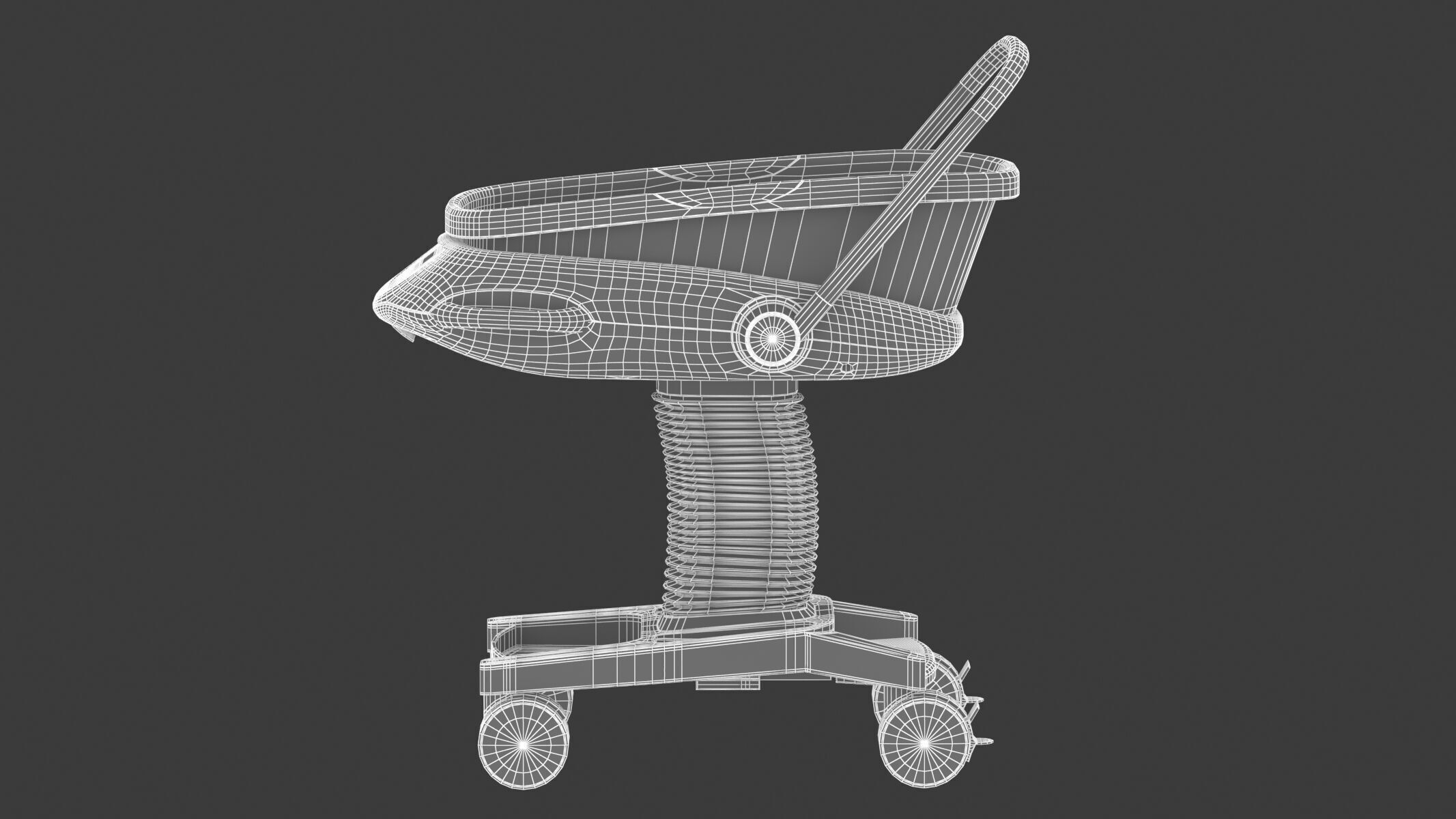 Medical Baby Crib New Born 3D model_27