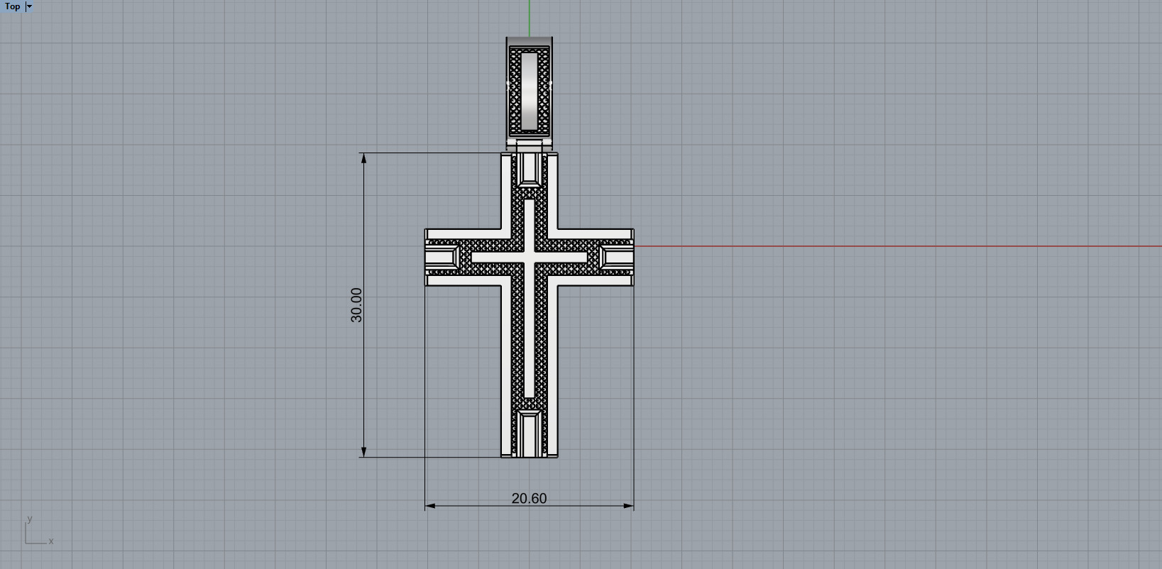 Cross Pendant 65888 3D print model_3