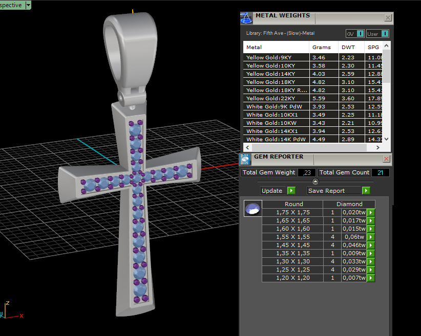 Cross Pendant 65838 3D print model_4