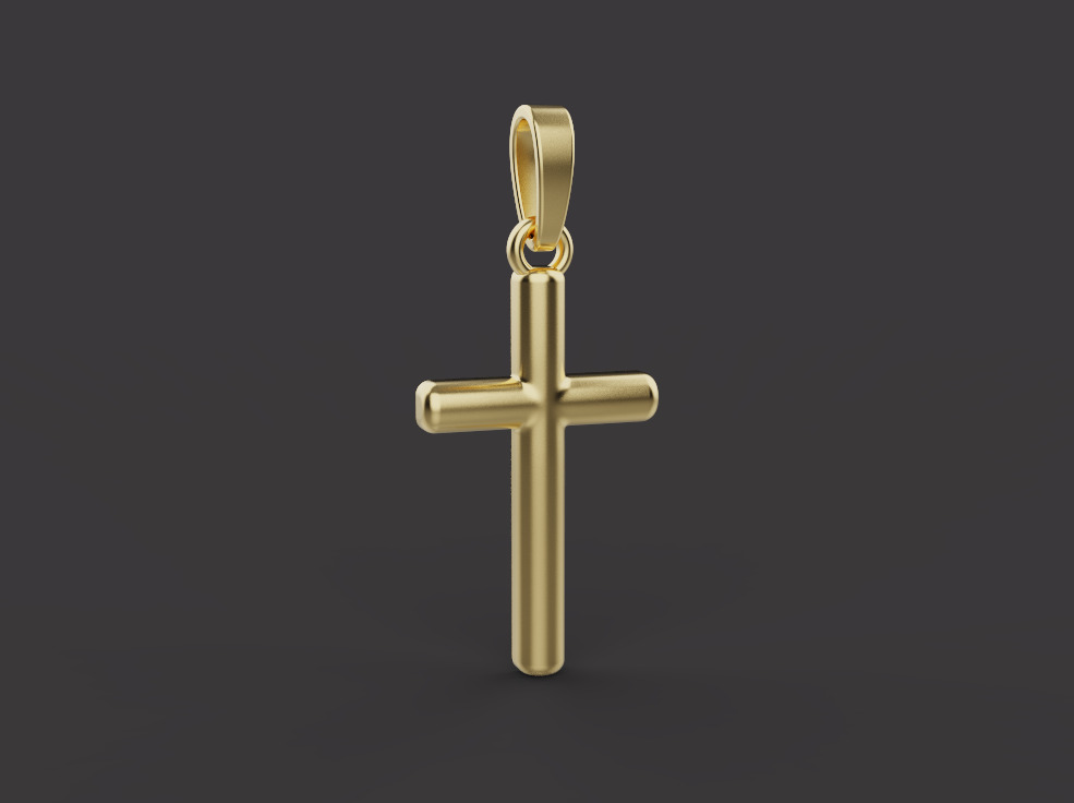 Cross Pendant 61477 3D print model_1