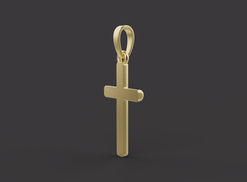 Cross Pendant 61477 3D print model_2