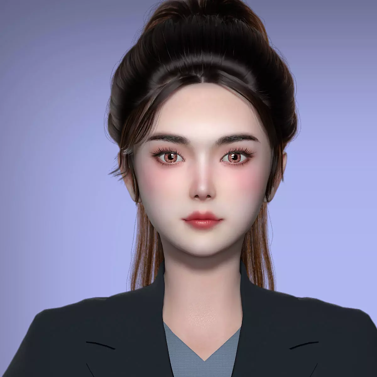 A beautiful urban office woman model 3D model