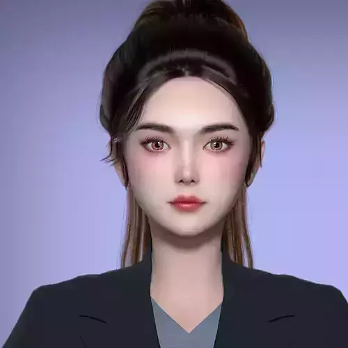 A beautiful urban office woman model