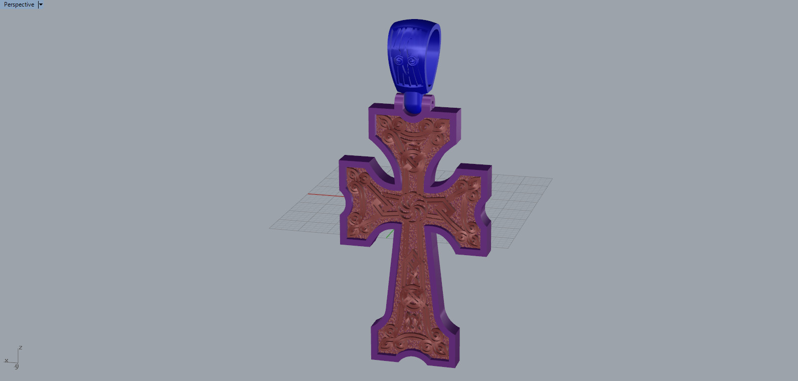 Cross Pendant 61191 3D print model_5
