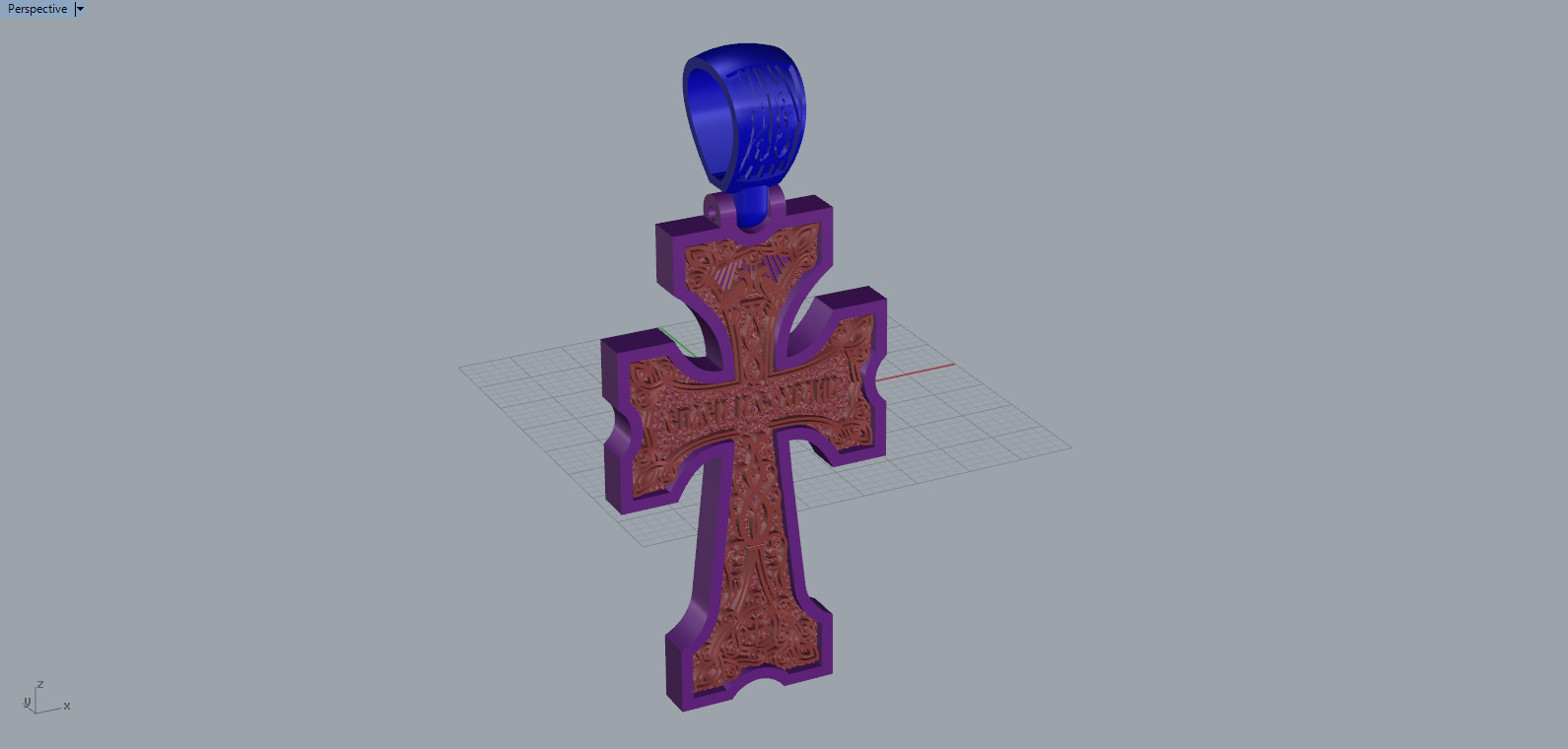 Cross Pendant 61191 3D print model_7