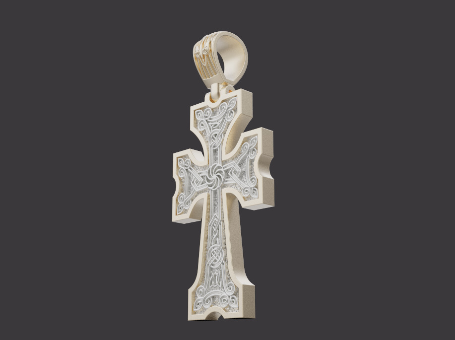 Cross Pendant 61191 3D print model_1