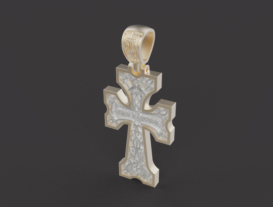 Cross Pendant 61191 3D print model_3