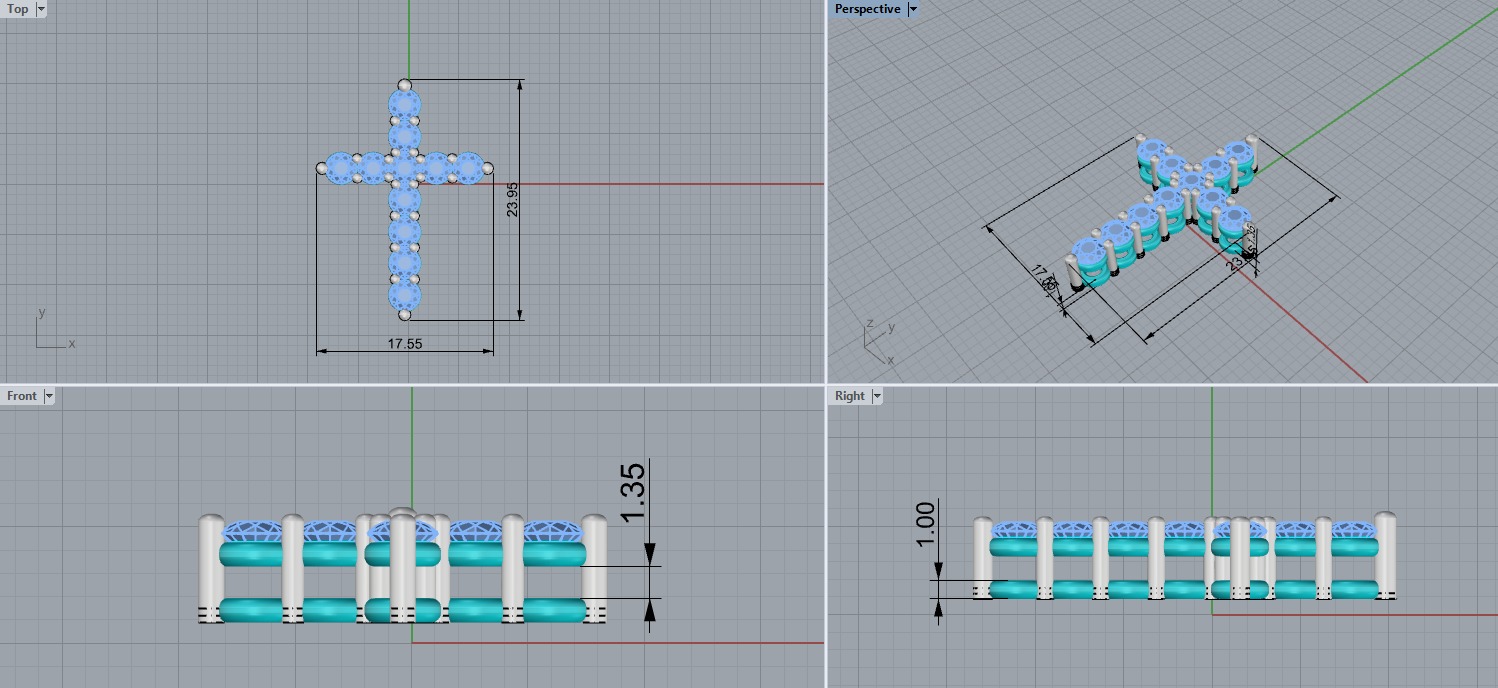 Cross Pendant 61105 3D print model_3