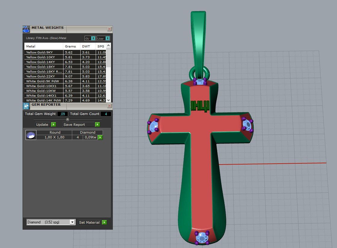 Cross Pendant 60849 3D print model_7