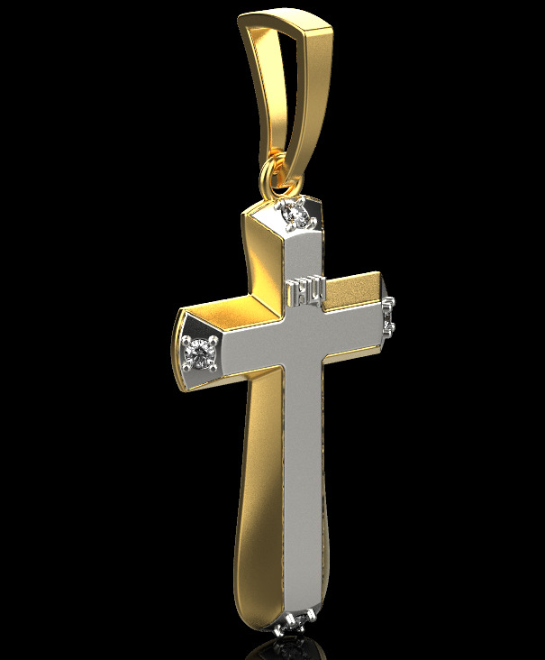 Cross Pendant 60849 3D print model_3