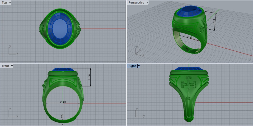 Cross Ring 60451 3D print model_7
