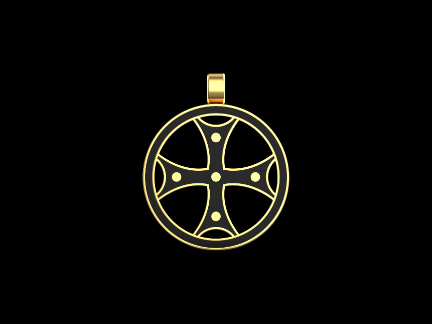 Cross Pendant 54144 3D print model_2