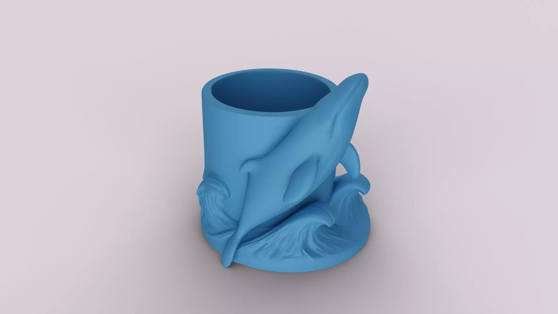 Whale Pen Holder - Ocean Animal Pencil Cup 3D print model