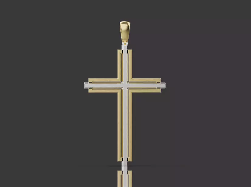 Cross Pendant 53529 3D print model_0