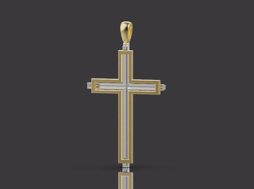 Cross Pendant 53529 3D print model_2