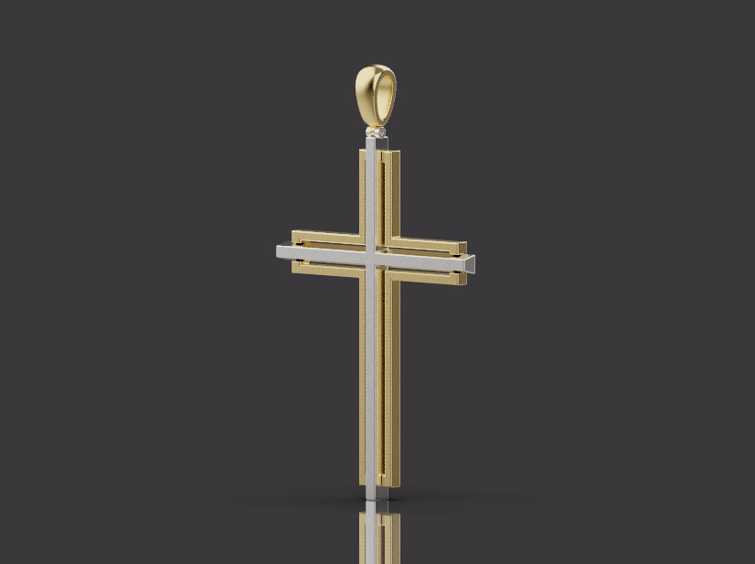 Cross Pendant 53529 3D print model_1