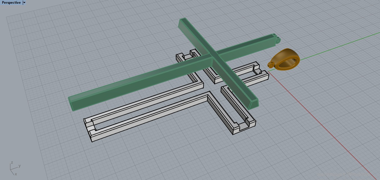 Cross Pendant 53529 3D print model_4