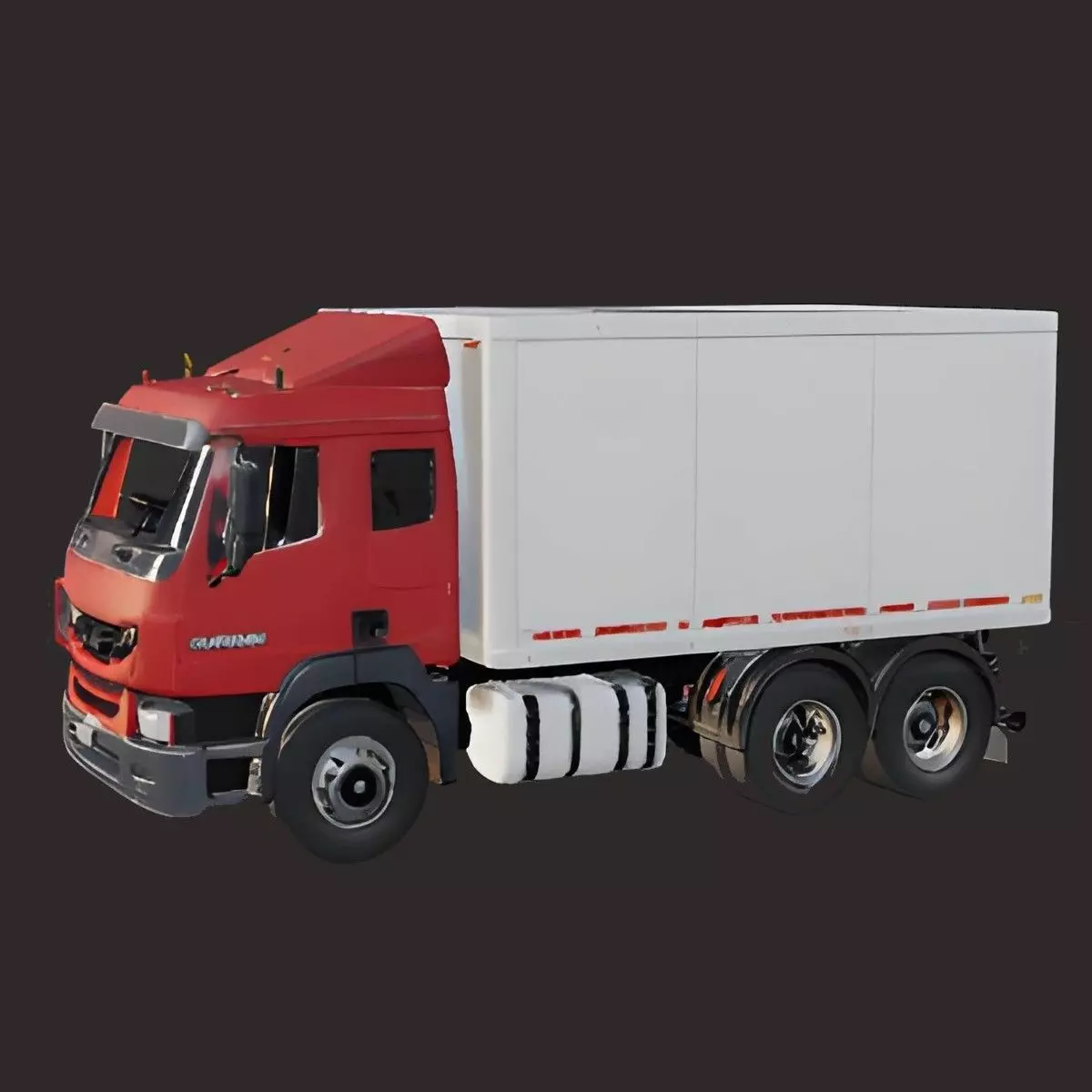 commerical big delivery truck 3D print model_0
