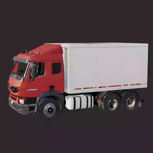 commerical big delivery truck 3D print model