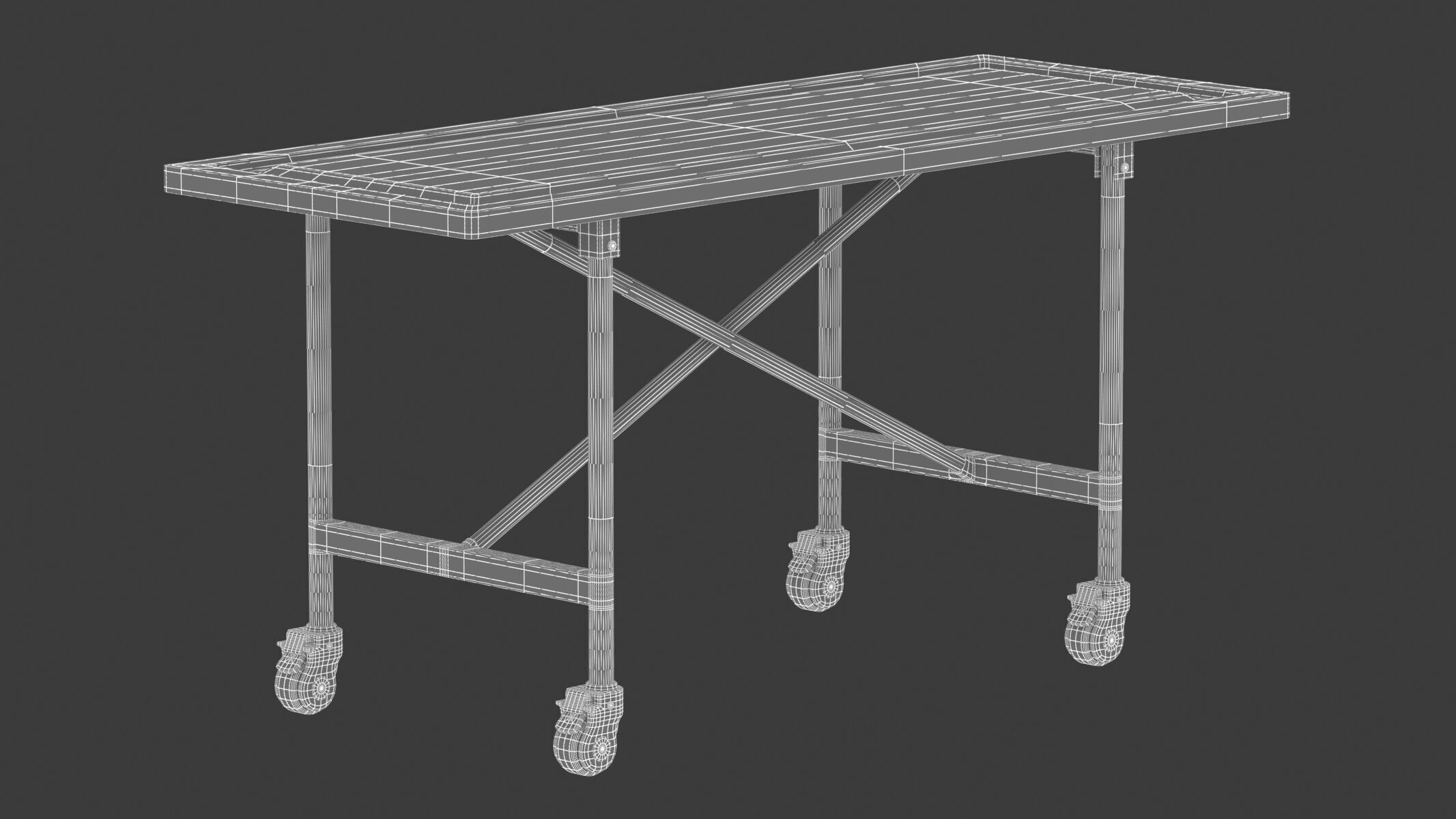 Medical Cadaver Table 3D model_5