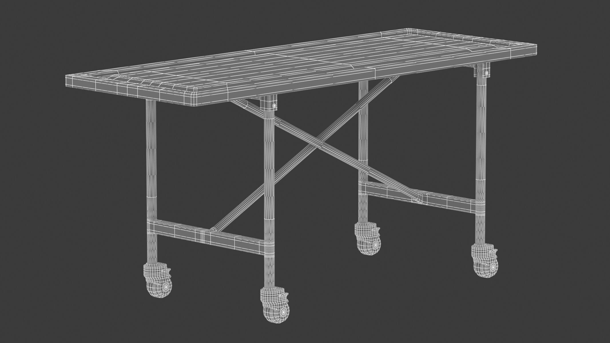 Medical Cadaver Table 3D model_8