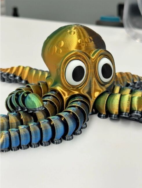 Articulated  octopus  3D print model_1