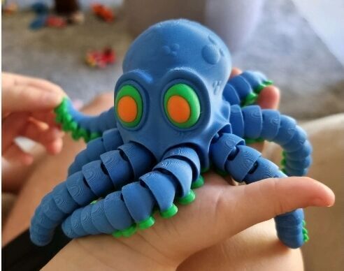 Articulated  octopus  3D print model_4