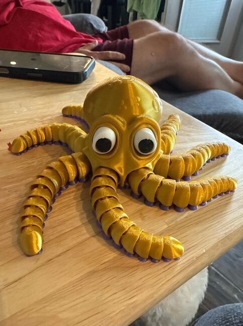 Articulated  octopus  3D print model_3