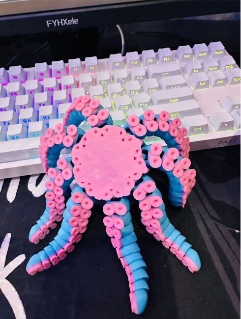 Articulated  octopus  3D print model_10