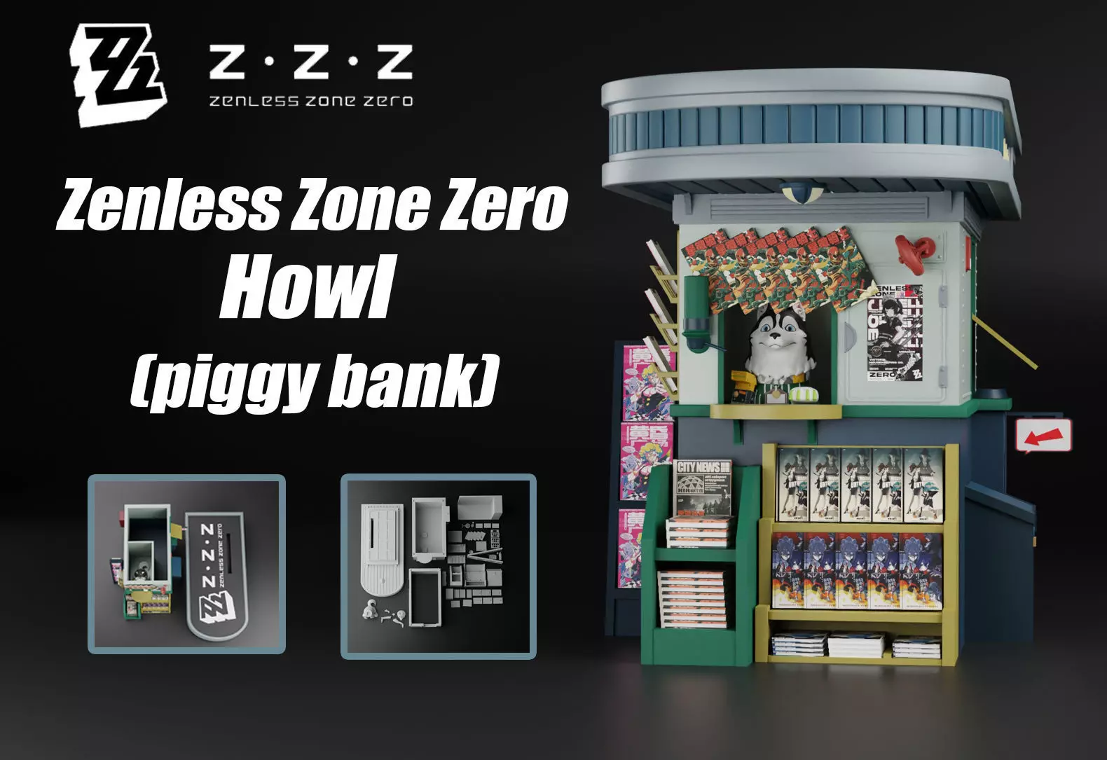 Howl zenless zone zero piggy bank 3D print model
