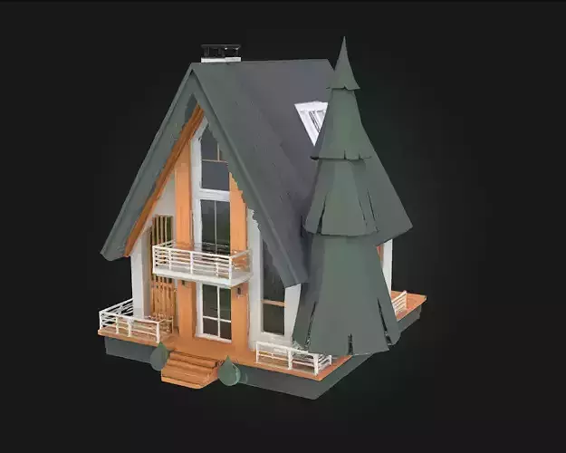 Charming Cabin Retreat 3D model