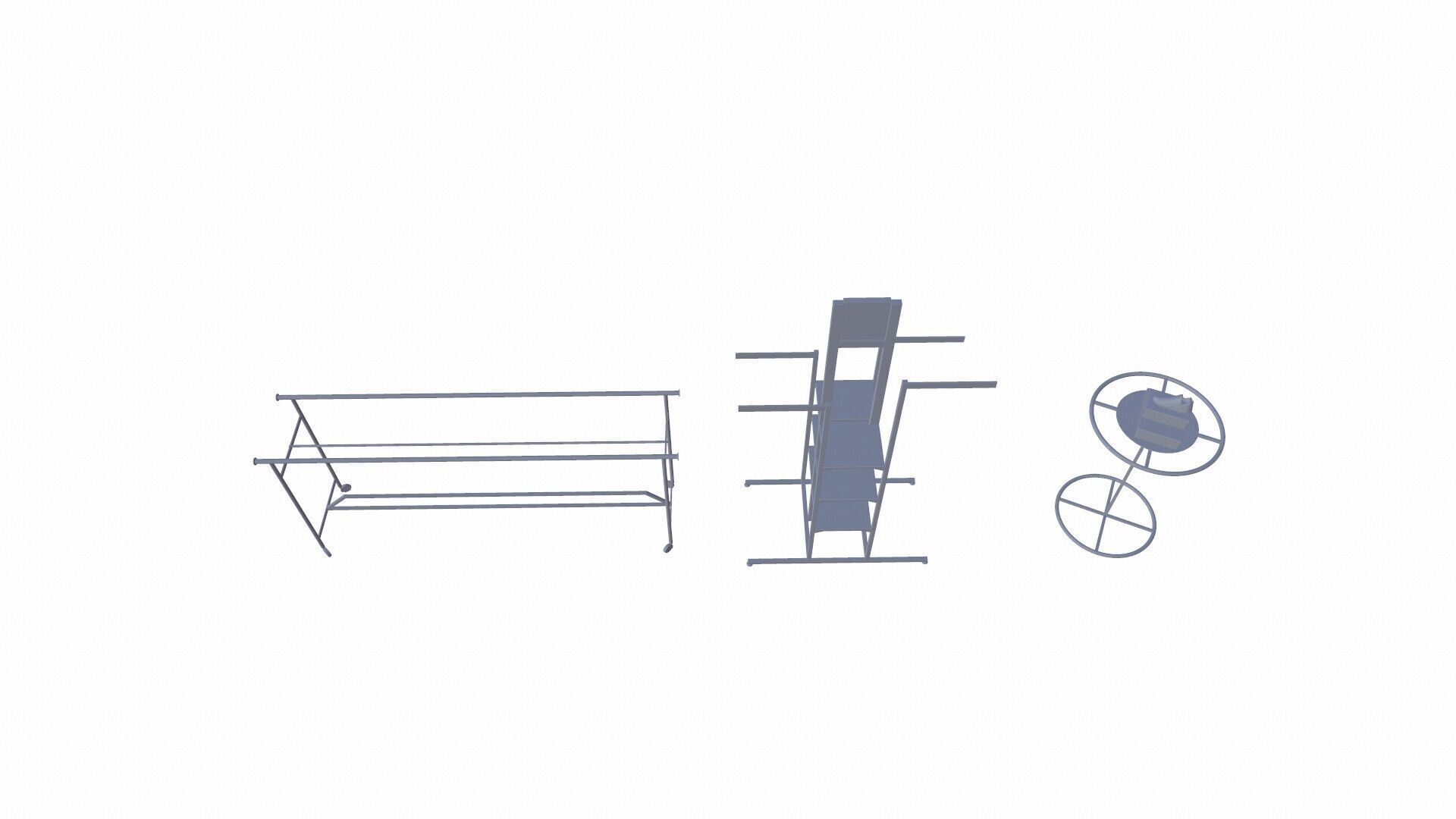 Racks Low-poly 3D model_7