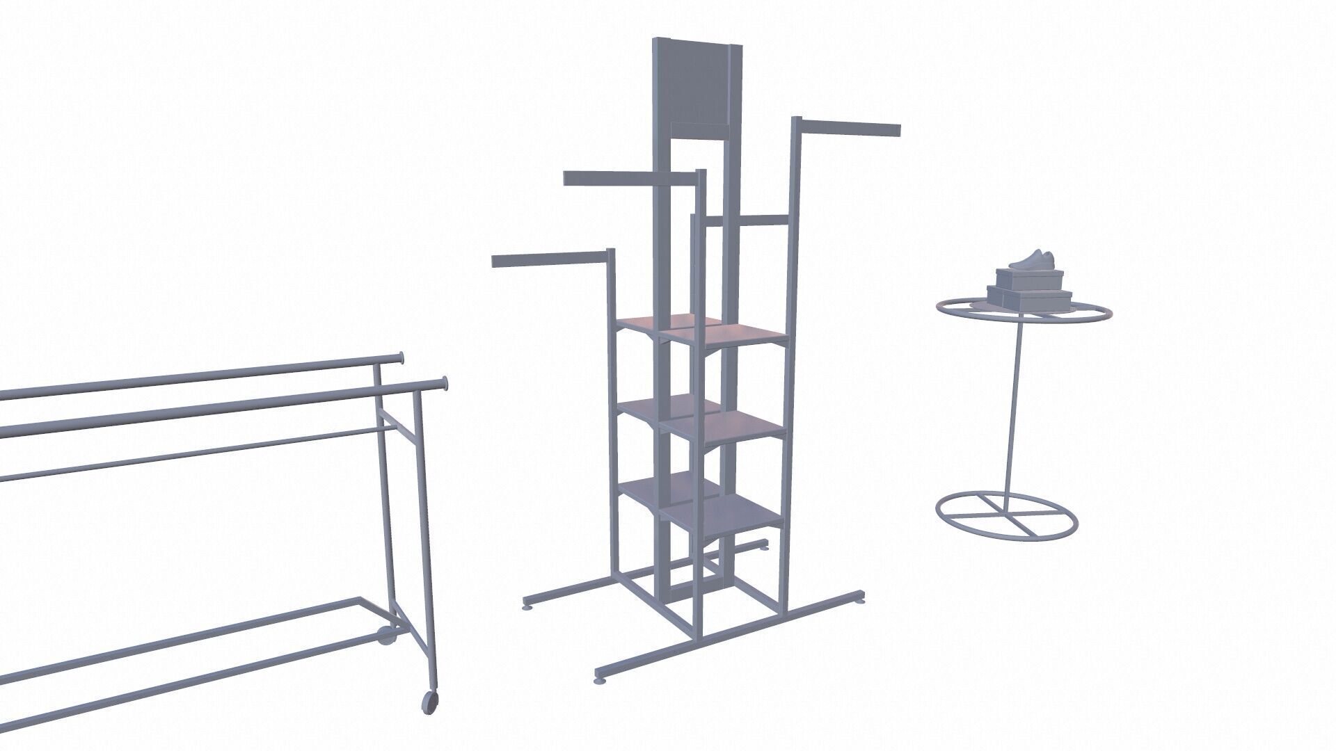Racks Low-poly 3D model_5