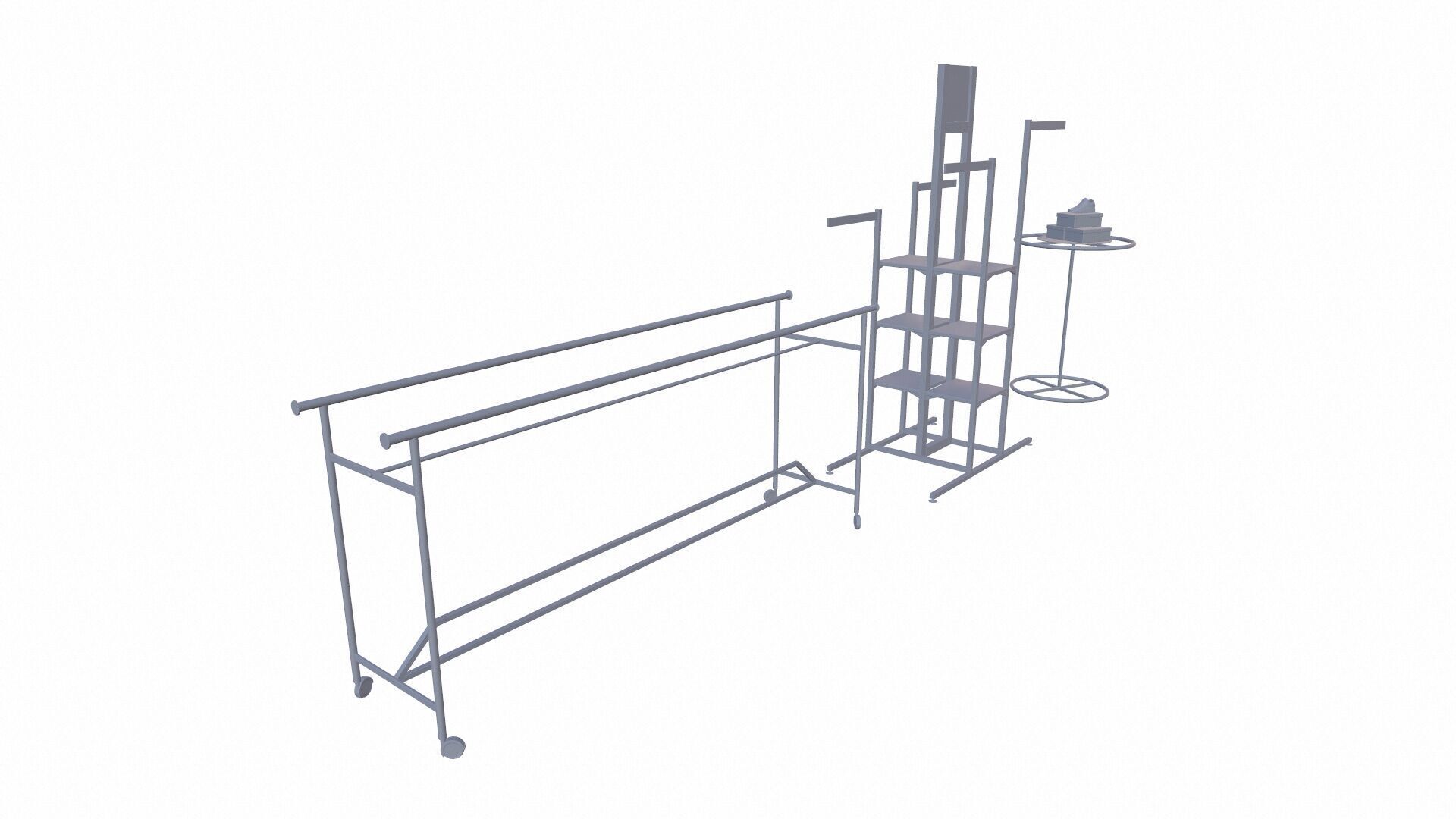 Racks Low-poly 3D model_2