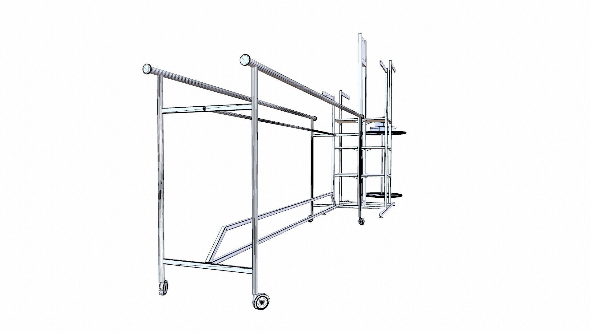 Racks Low-poly 3D model_9