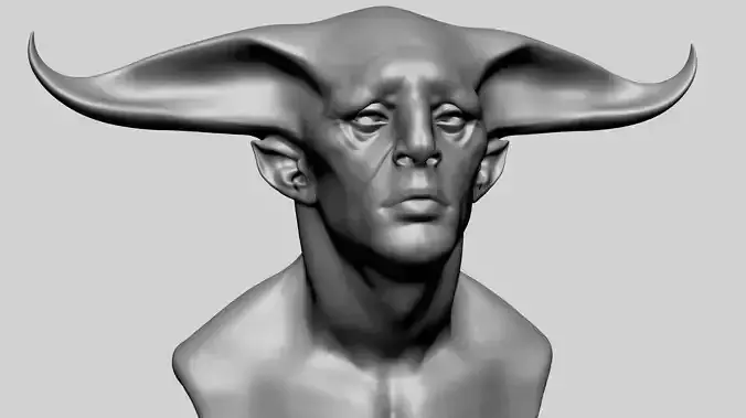 Fantasy Male Head B 3D model