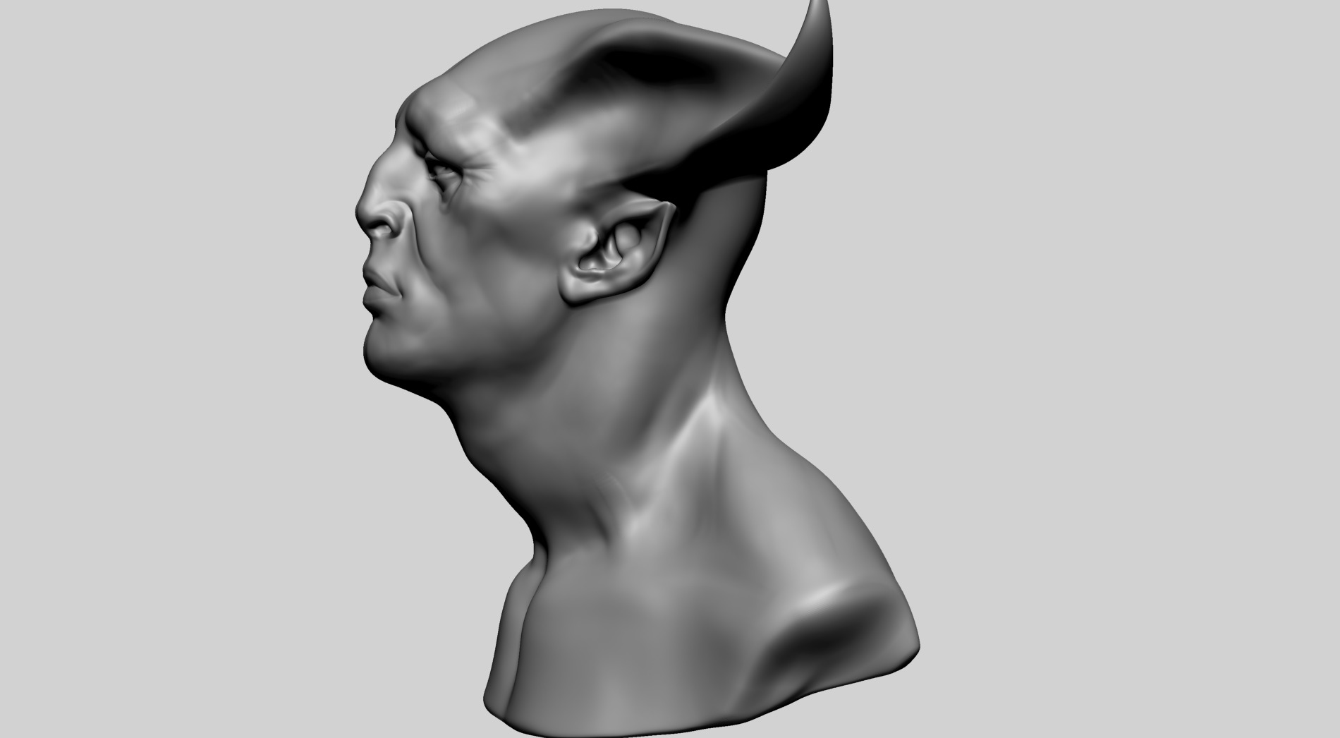 Fantasy Male Head B 3D model_5
