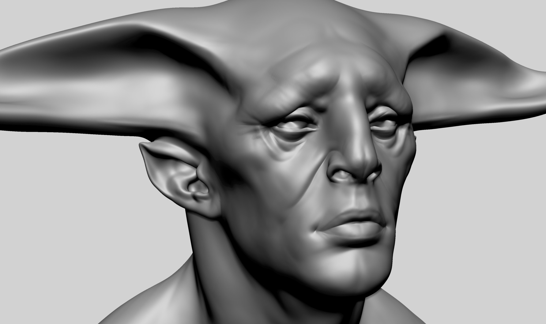 Fantasy Male Head B 3D model_8