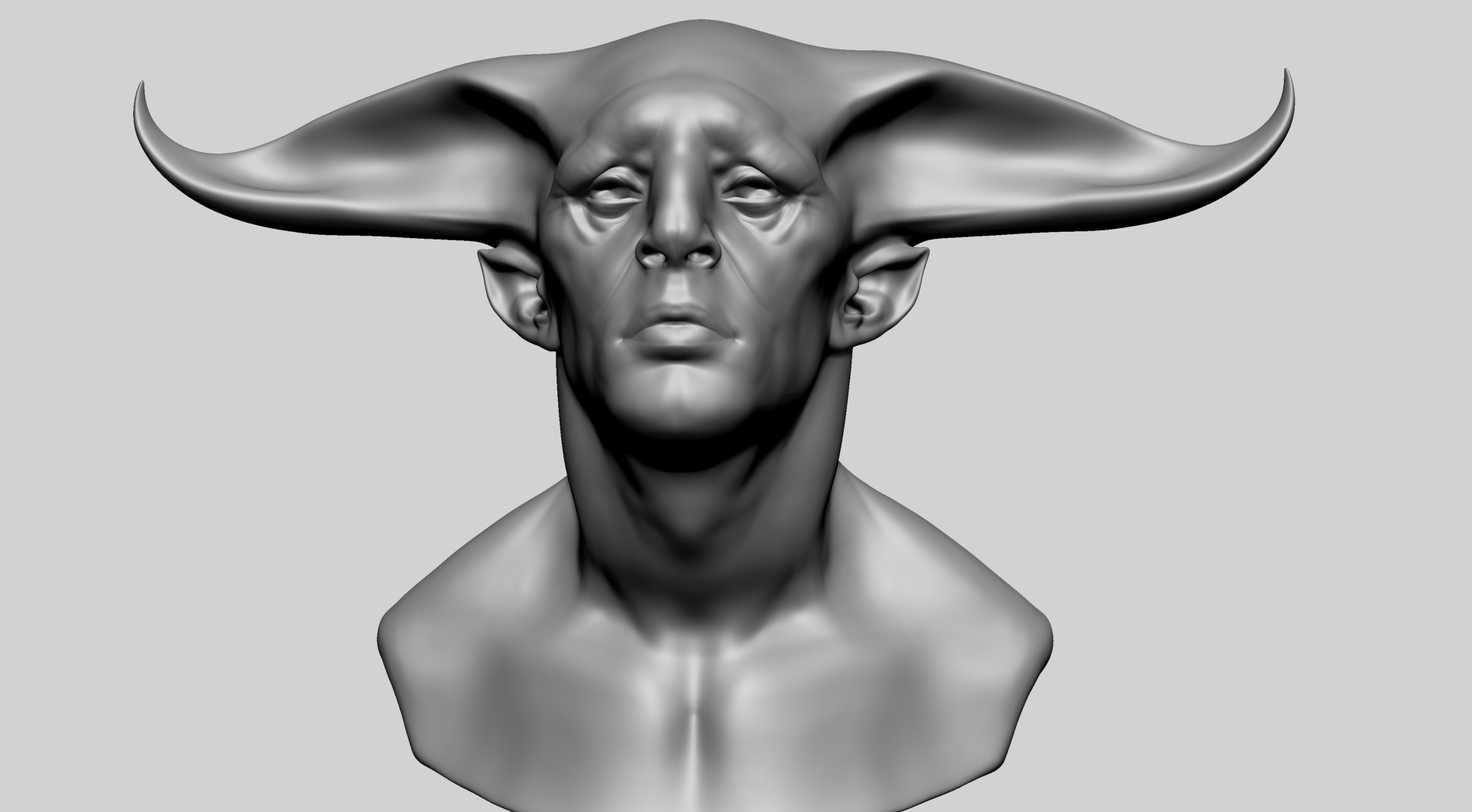 Fantasy Male Head B 3D model_1