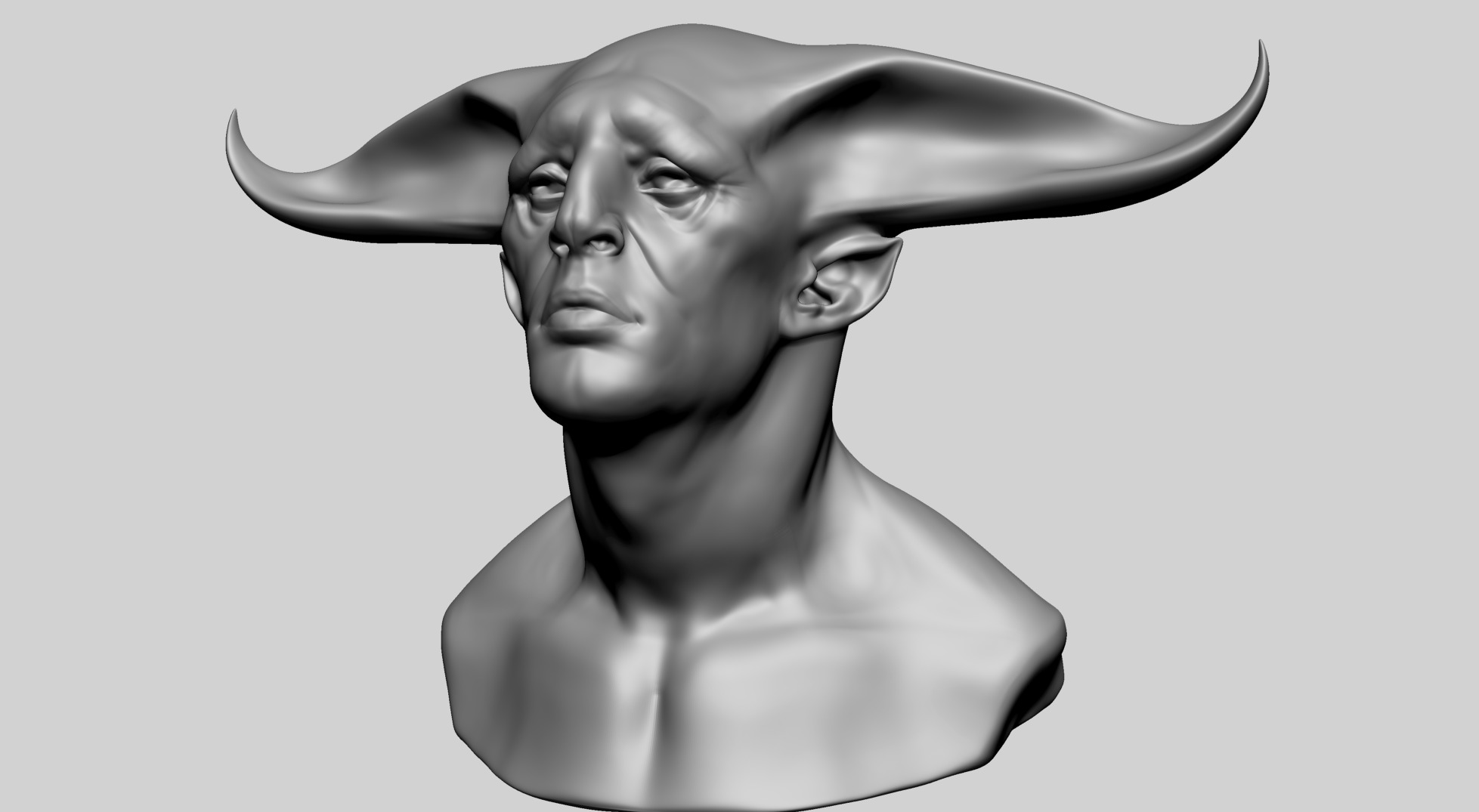 Fantasy Male Head B 3D model_6