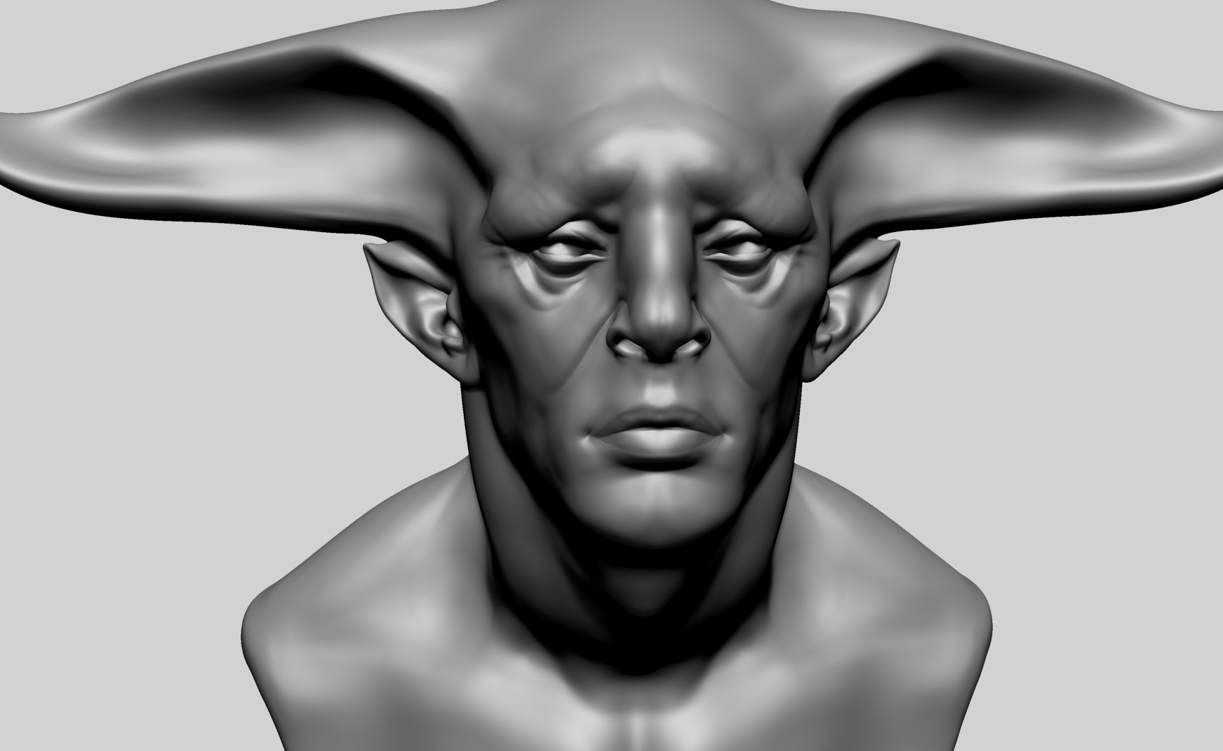 Fantasy Male Head B 3D model_7