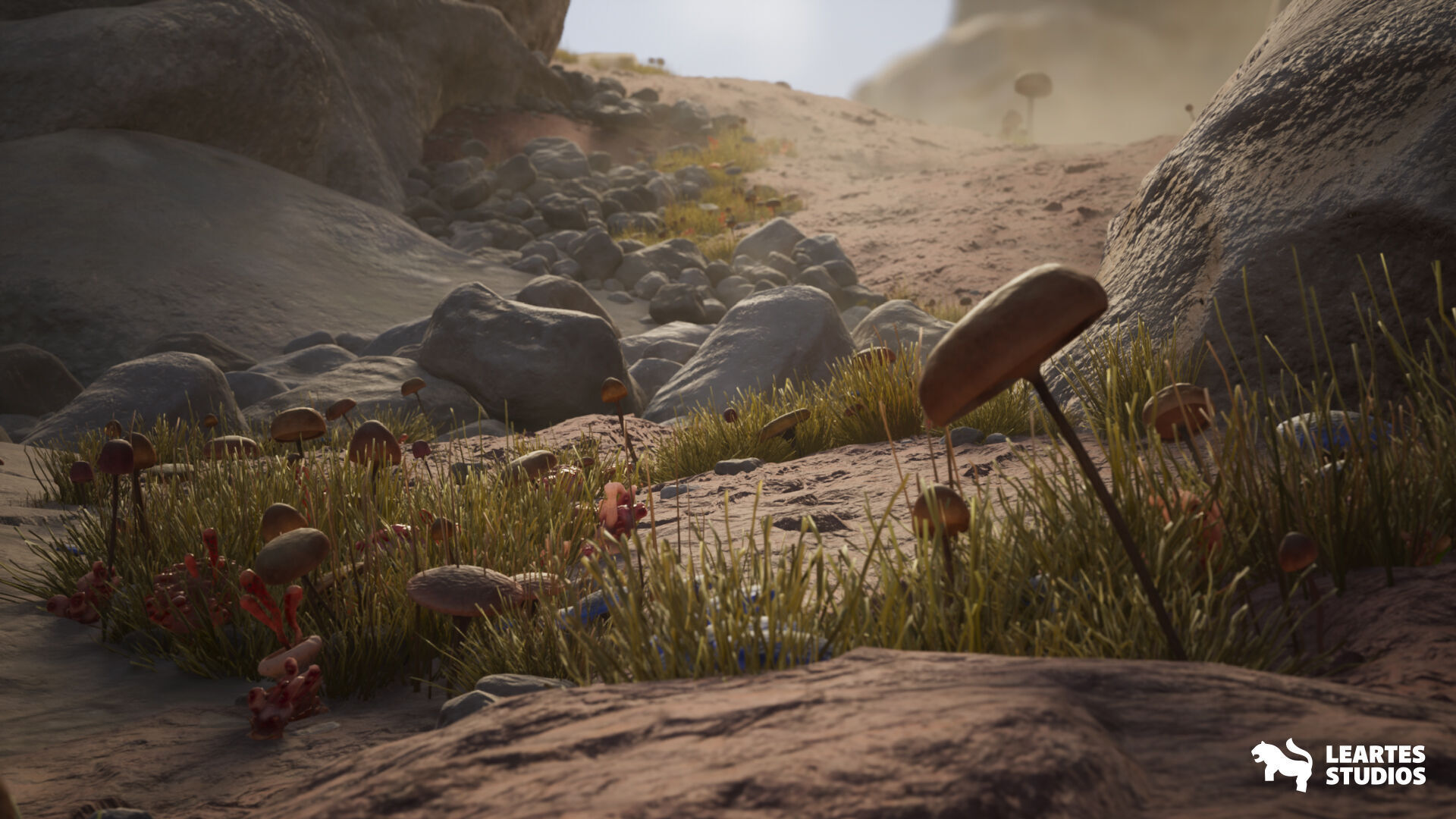 Desert Planet Environment Low-poly 3D model_7