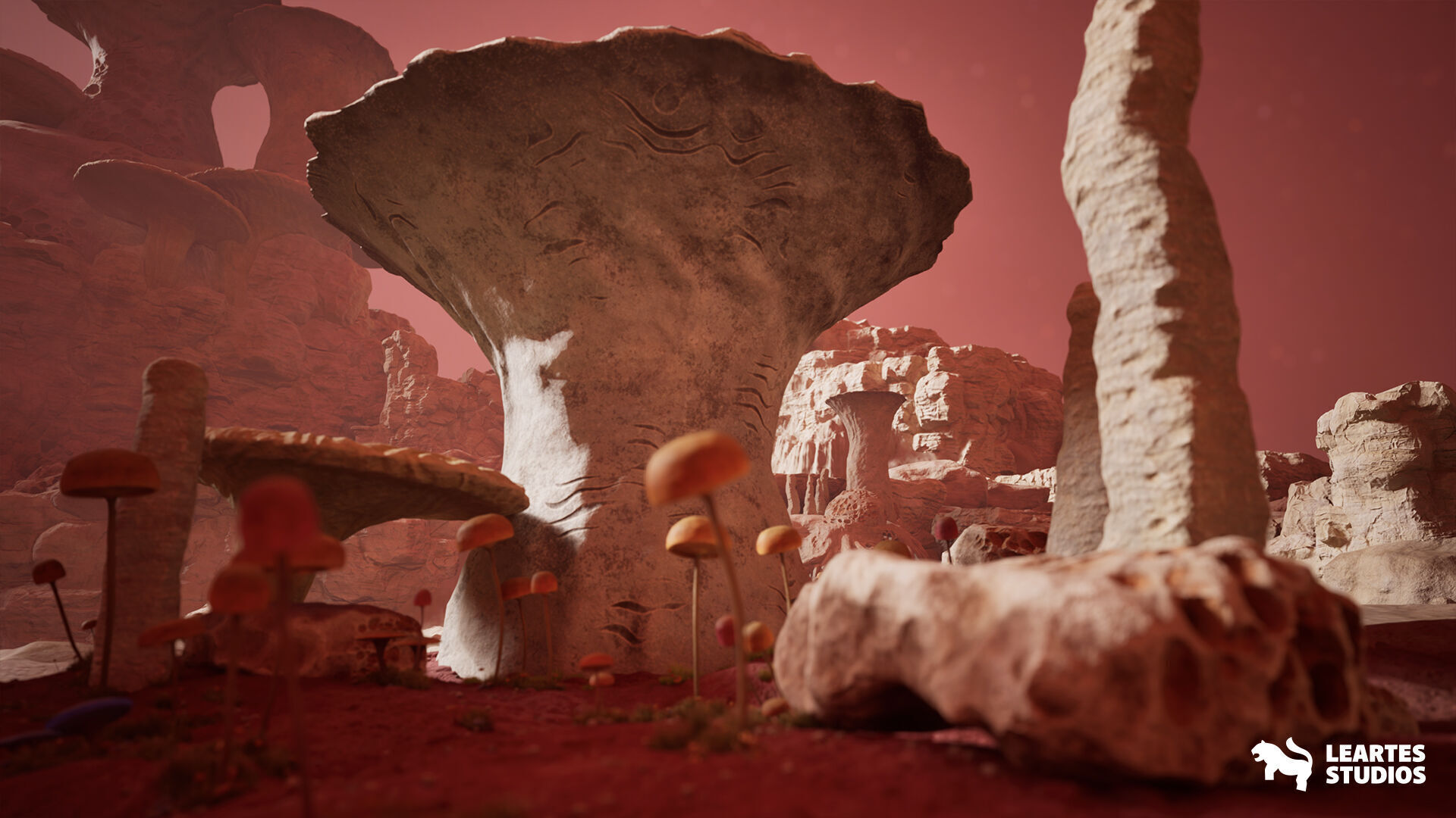 Desert Planet Environment Low-poly 3D model_20