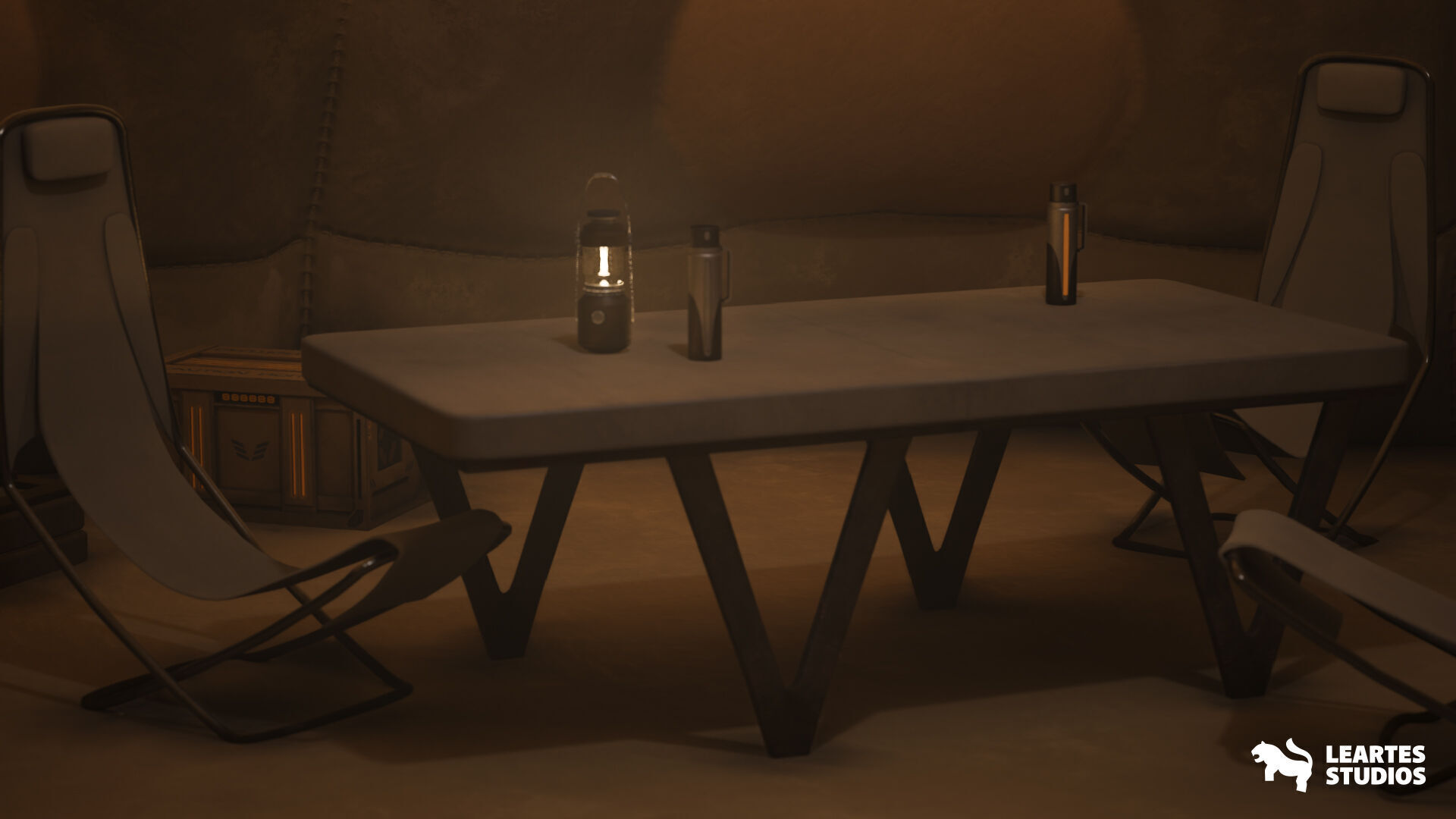 Desert Planet Environment Low-poly 3D model_9