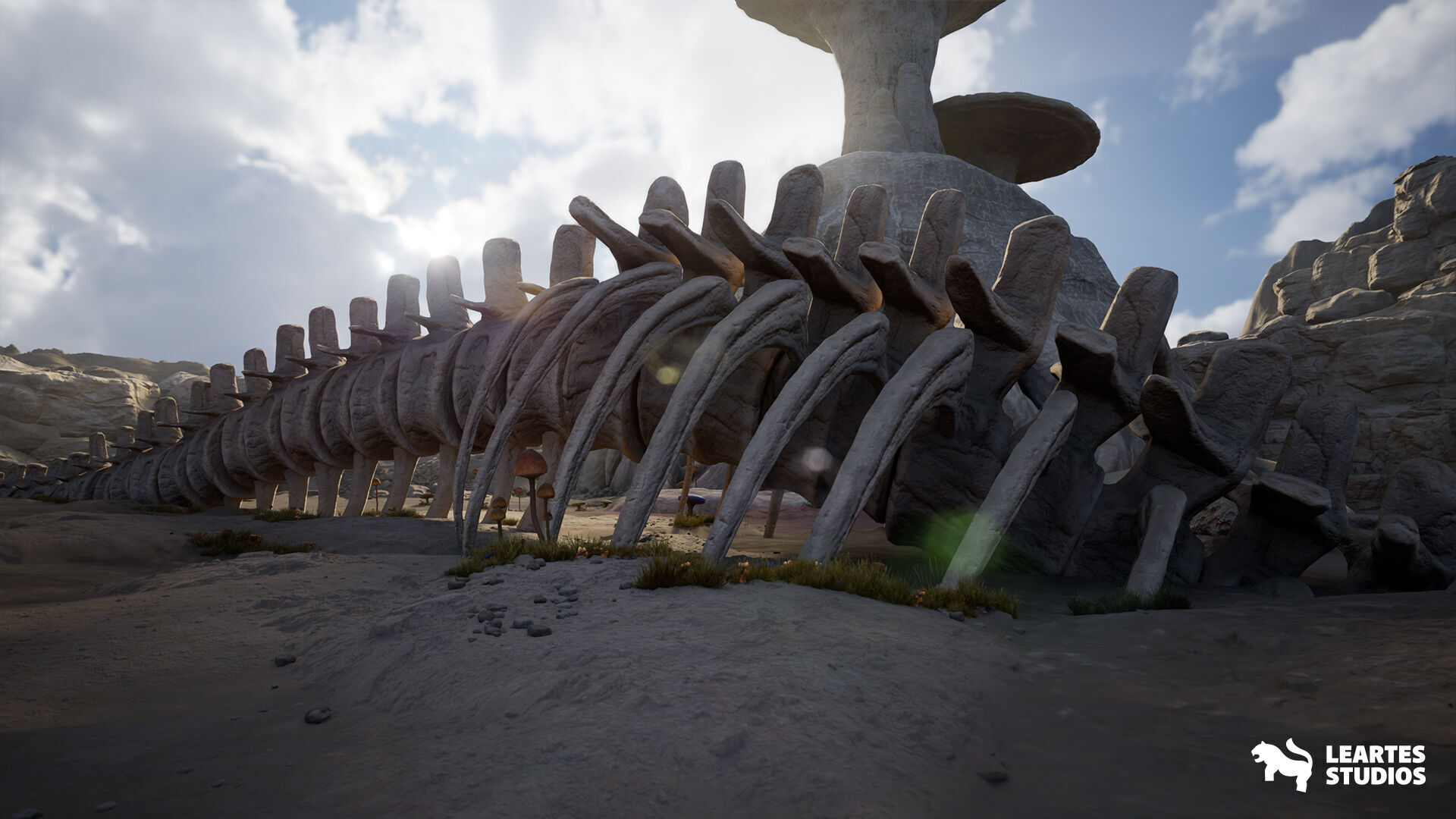 Desert Planet Environment Low-poly 3D model_15