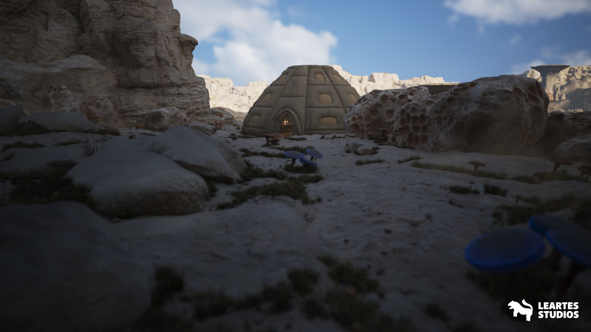 Desert Planet Environment Low-poly 3D model_8