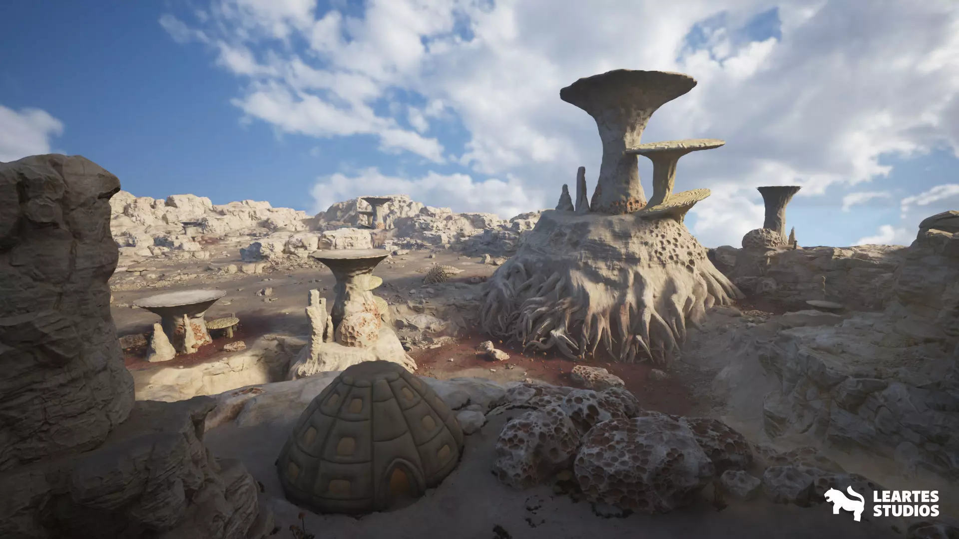 Desert Planet Environment Low-poly 3D model_0